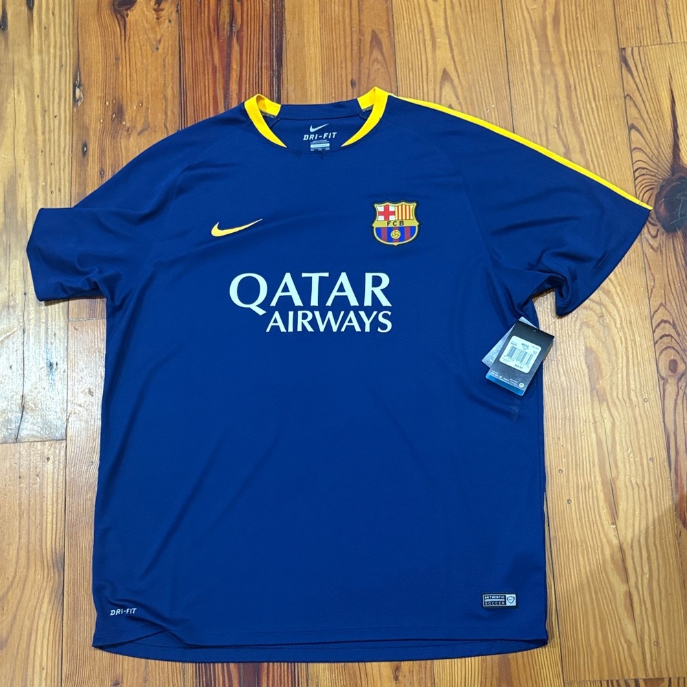 Nike Barcelona Blue and Yellow Soccer Jersey